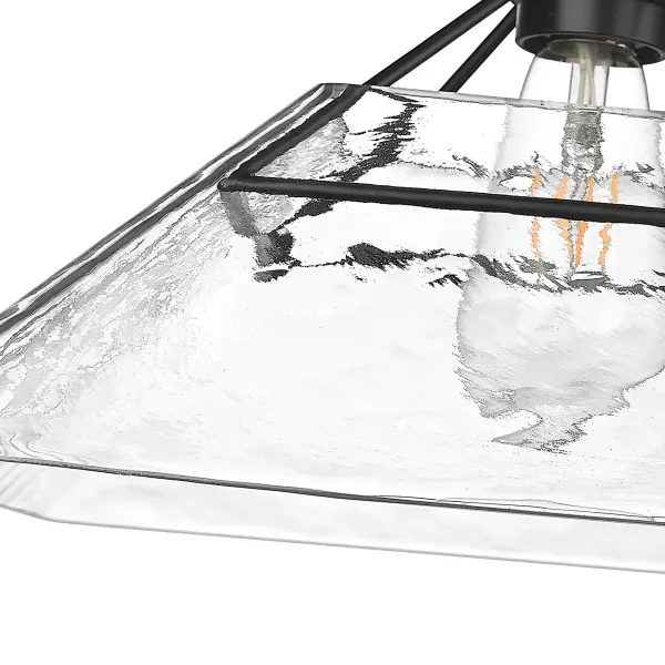 Golden Lighting Kepler 1-Light Semi-Flush Mount in Matte Black - Image 4