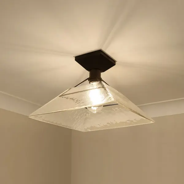 Golden Lighting Kepler 1-Light Semi-Flush Mount in Matte Black - Image 5