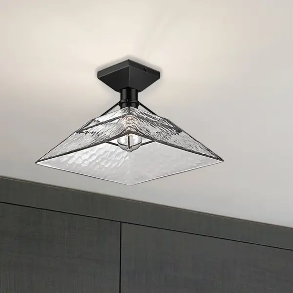 Golden Lighting Kepler 1-Light Semi-Flush Mount in Matte Black - Image 7