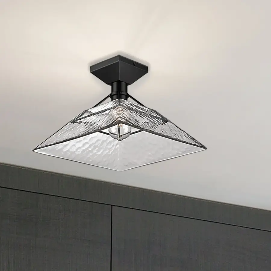 Golden Lighting Kepler 1-Light Semi-Flush Mount in Matte Black - Image 7