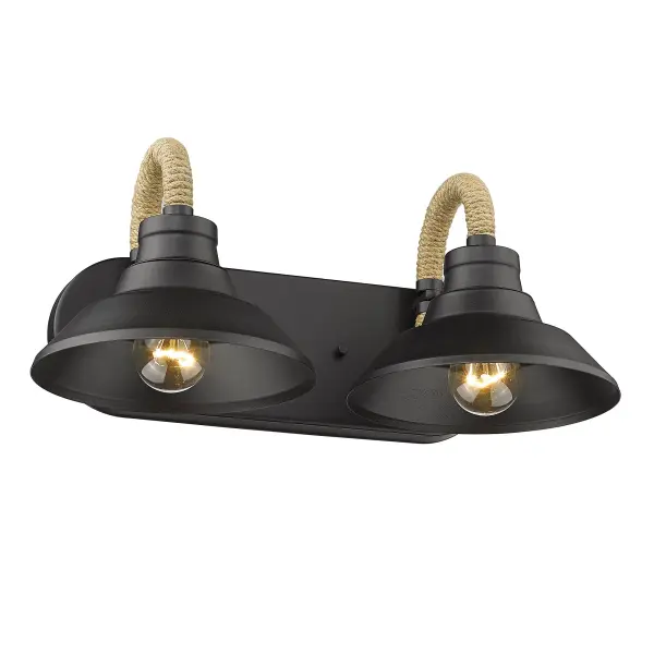 Golden Lighting Journey 2-Light Vanity in Natural Black - Image 3
