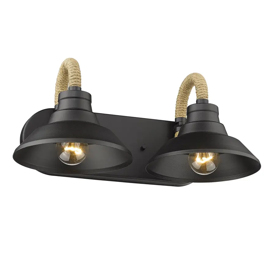 Golden Lighting Journey 2-Light Vanity in Natural Black - Image 3