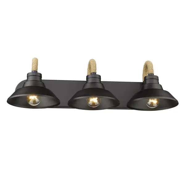 Golden Lighting Journey 3-Light Vanity in Natural Black - Image 3