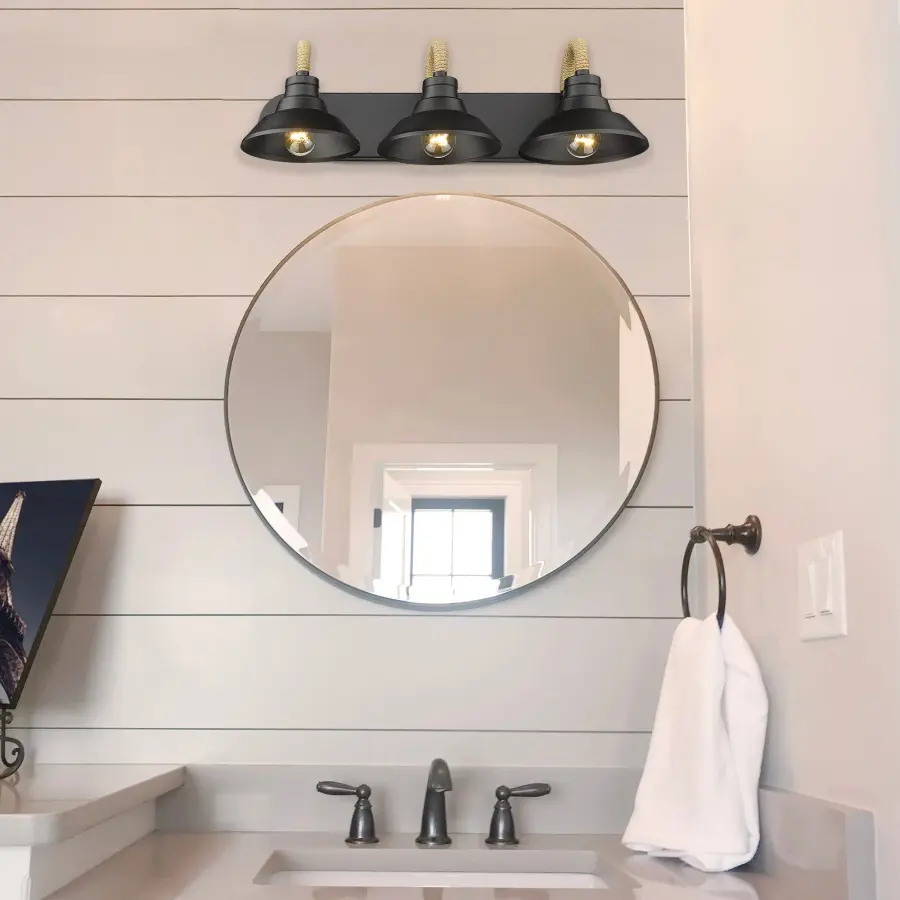 Golden Lighting Journey 3-Light Vanity in Natural Black - Image 5