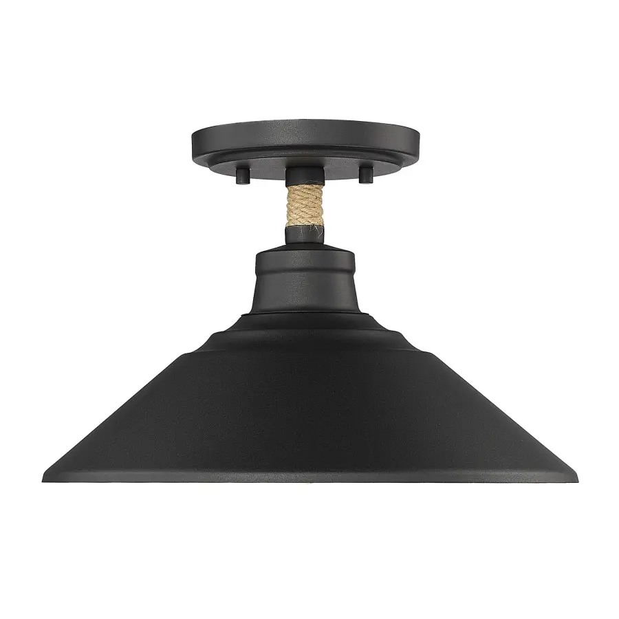 Golden Lighting Journey 1-Light Semi-Flush Mount in Natural Black - Image 3