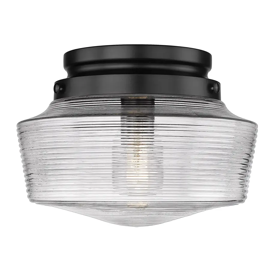 Holloway One Light Flush Mount in Matte Black - Image 1