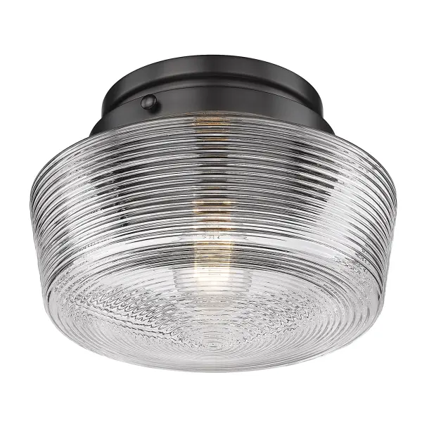Holloway One Light Flush Mount in Matte Black - Image 3
