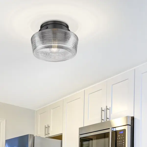 Holloway One Light Flush Mount in Matte Black - Image 6