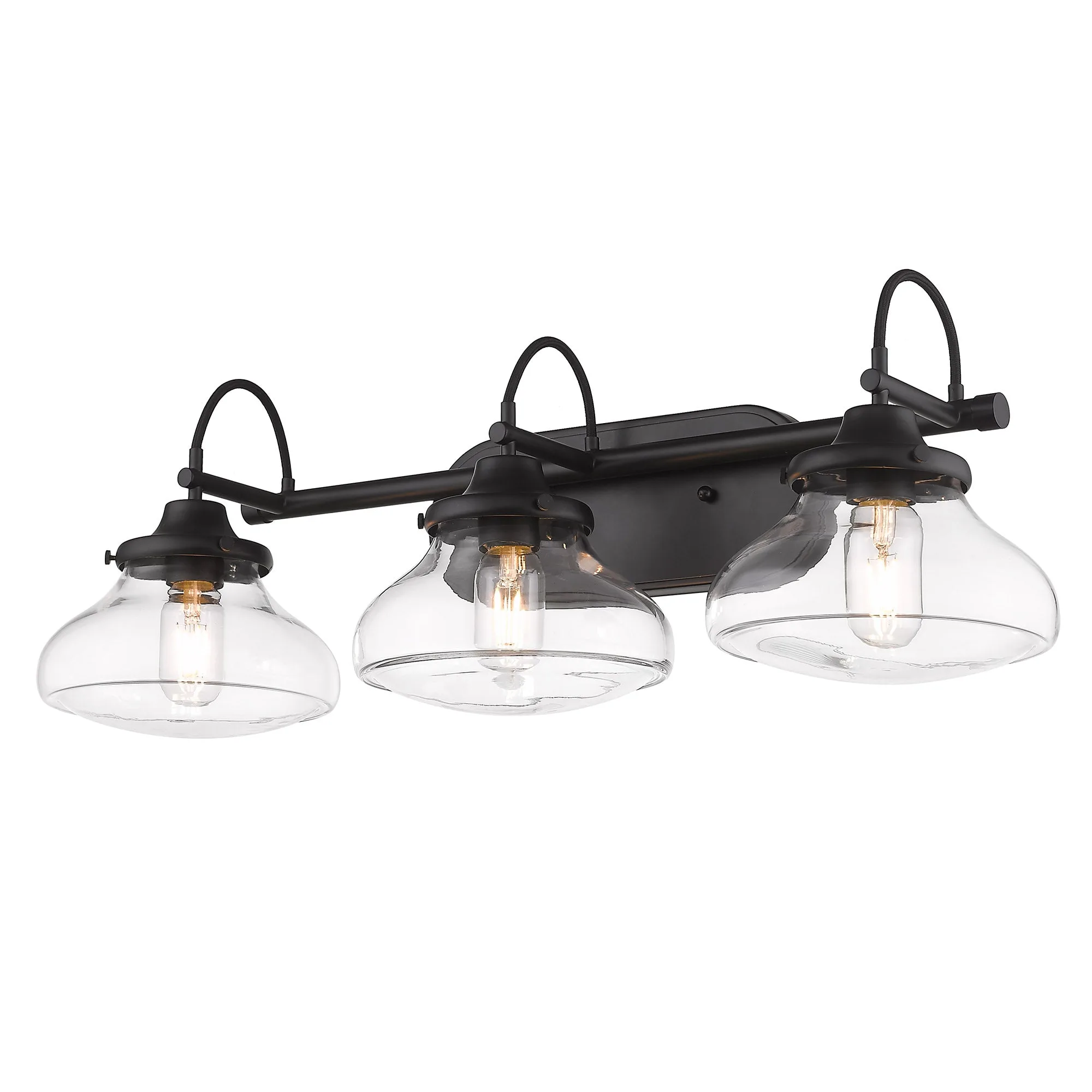 Nash Three Light Vanity Light in Matte Black