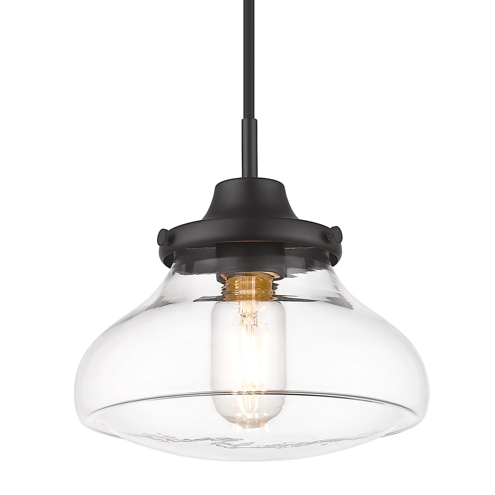 Nash One Light Pendant in Matte Black