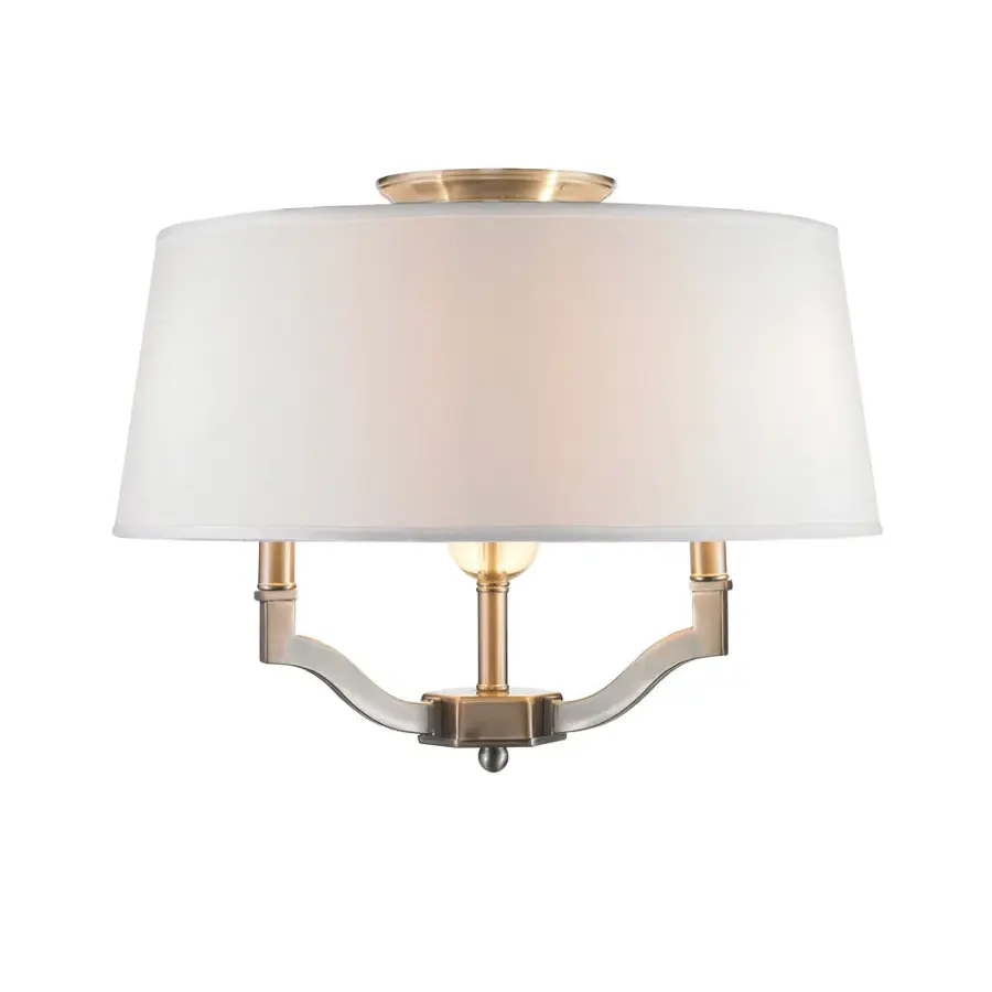 Waverly 3-Light Semi-Flush Mount in Pewter - Image 2