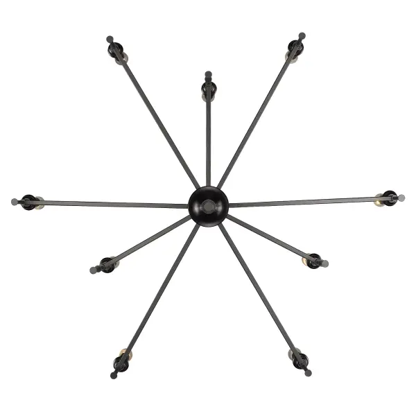 Golden Lighting Landon 9-Light Chandelier in Matte Black - Image 4
