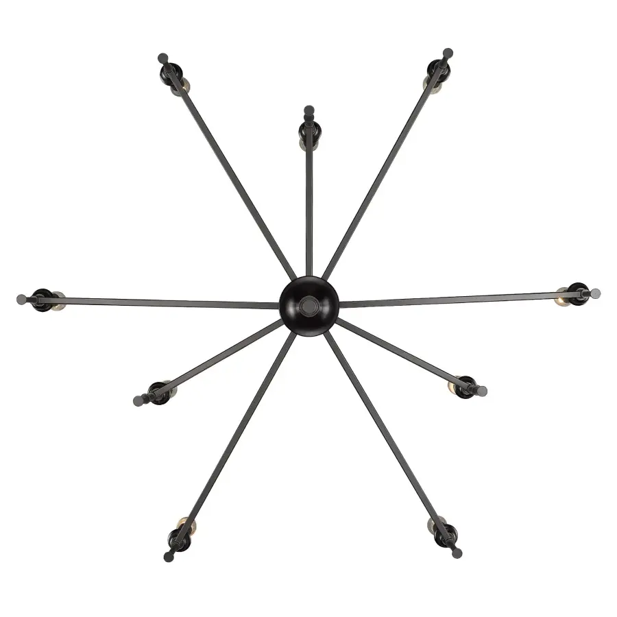 Golden Lighting Landon 9-Light Chandelier in Matte Black - Image 4