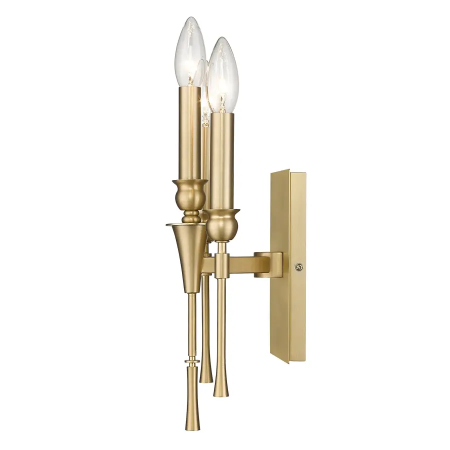 Golden Lighting Landon 3-Light Wall Sconce in Brushed Champagne Brass - Image 3
