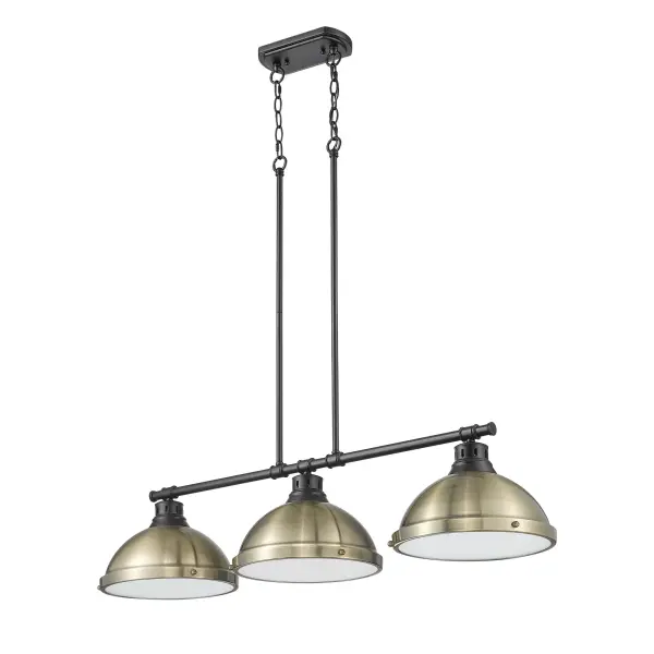 Duncan Three Light Linear Pendant in Matte Black - Image 2