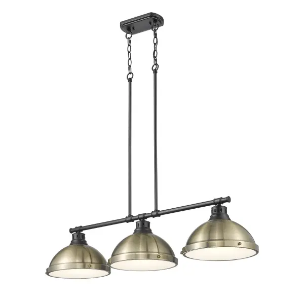 Duncan Three Light Linear Pendant in Matte Black - Image 3