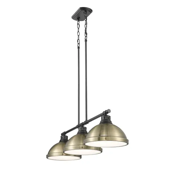 Duncan Three Light Linear Pendant in Matte Black - Image 4
