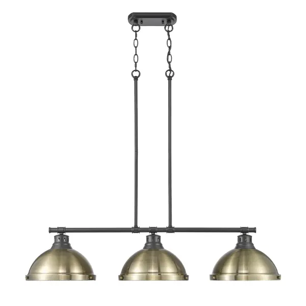 Duncan Three Light Linear Pendant in Matte Black - Image 5