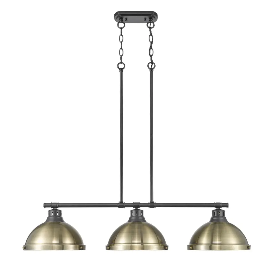 Duncan Three Light Linear Pendant in Matte Black - Image 5