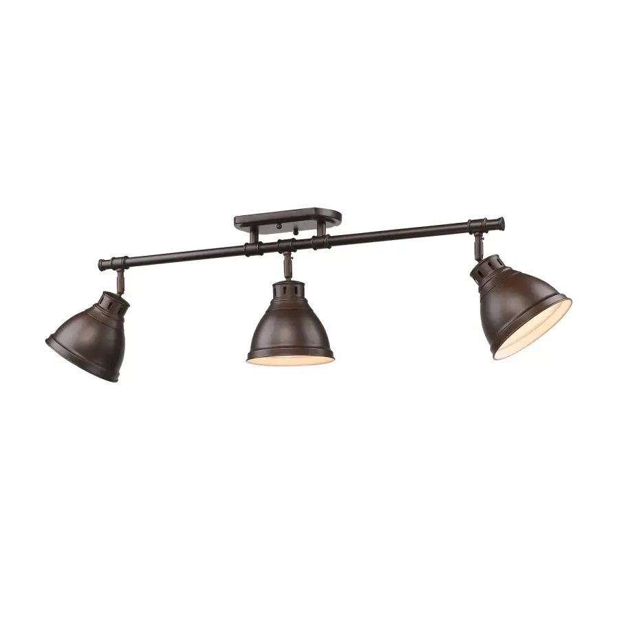 Duncan 3-Light Semi-Flush Mount in Rubbed Bronze - Image 1