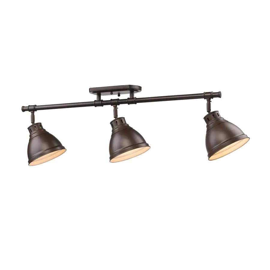 Duncan 3-Light Semi-Flush Mount in Rubbed Bronze - Image 2