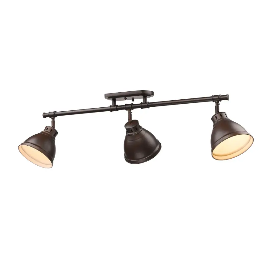Duncan 3-Light Semi-Flush Mount in Rubbed Bronze - Image 3