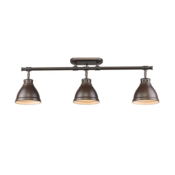 Duncan 3-Light Semi-Flush Mount in Rubbed Bronze - Image 4
