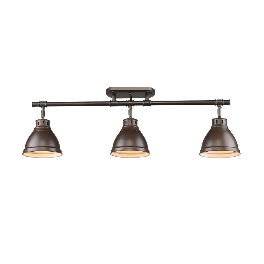 Duncan 3-Light Semi-Flush Mount in Rubbed Bronze - Image 4