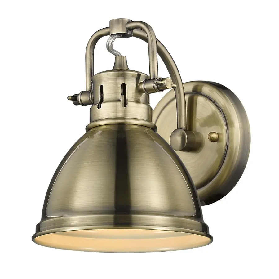 Duncan 1-Light Vanity in Aged Brass - Image 1