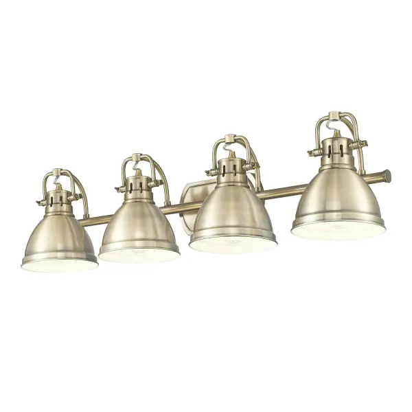 Duncan 4-Light Vanity in Aged Brass - Image 1