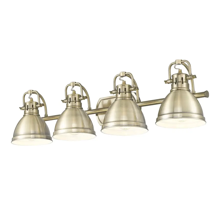 Duncan 4-Light Vanity in Aged Brass - Image 1