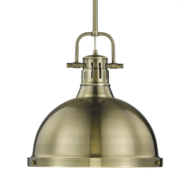 Duncan 1-Light Pendant in Aged Brass - Image 1