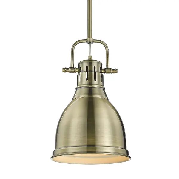Duncan 1-Light Pendant in Aged Brass - Image 1