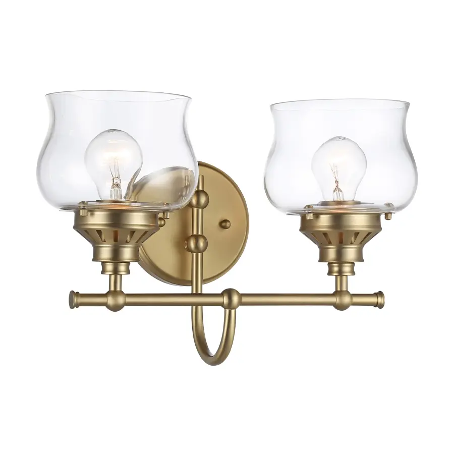 Daphne Two Light Vanity in Brushed Champagne Brass - Image 5