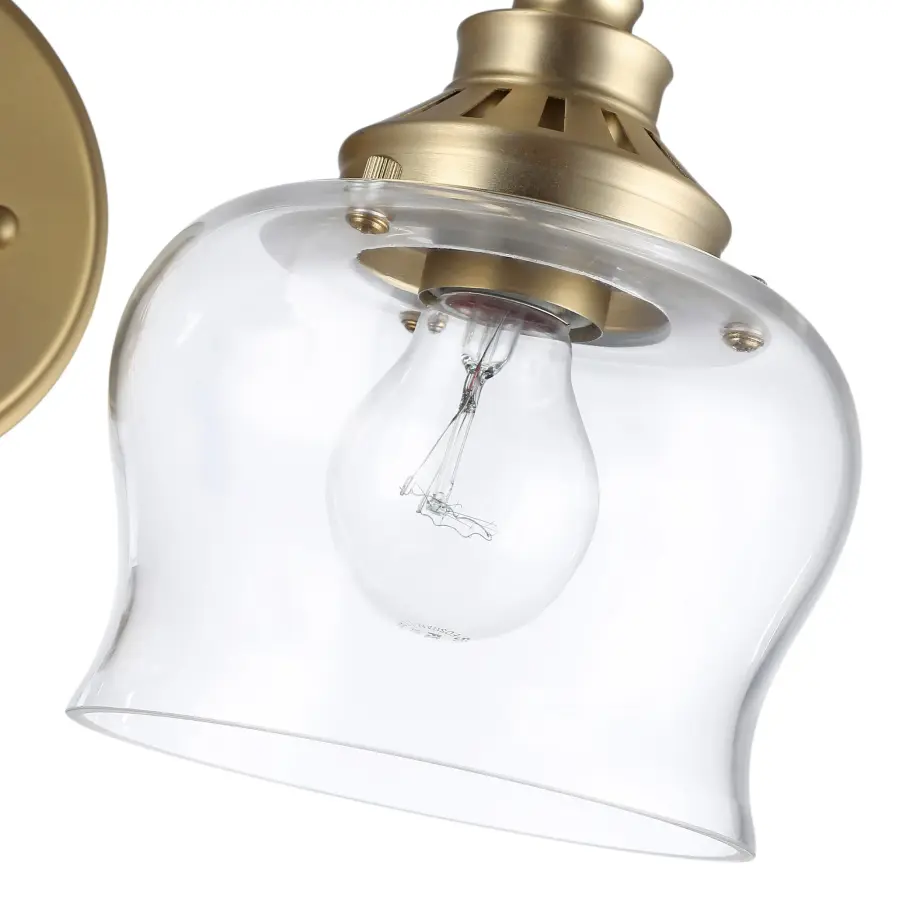 Daphne Two Light Vanity in Brushed Champagne Brass - Image 9