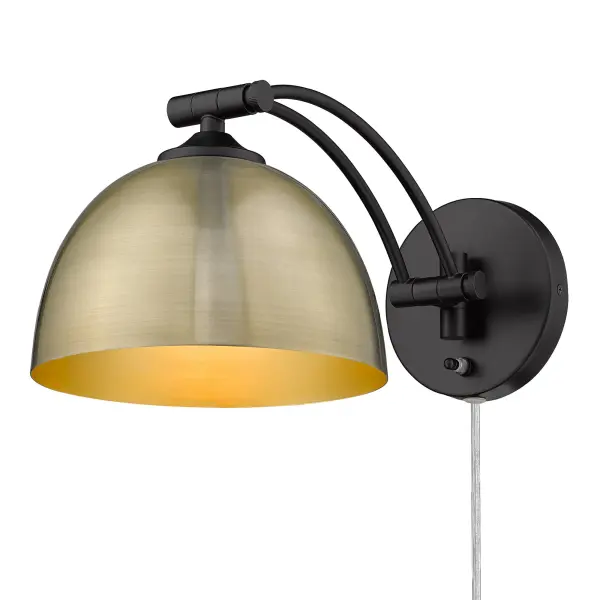 The Rey swing arm wall lamp combines modern elegance with practical functionality. Its adjustable arm and dual installation options (plug-in or hardwire) make it ideal for task lighting in bedrooms and offices.