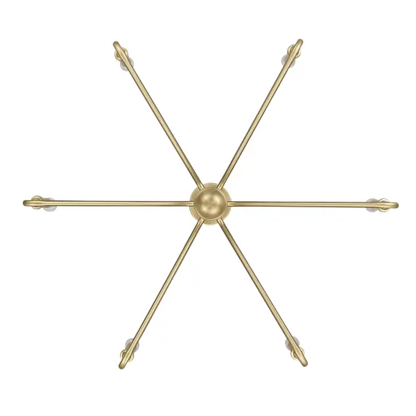 Kennedy 6-Light Chandelier in Brushed Champagne Brass - Image 3