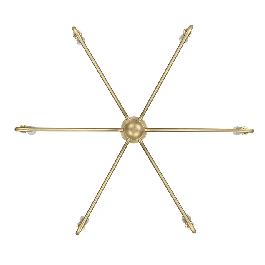 Kennedy 6-Light Chandelier in Brushed Champagne Brass - Image 3