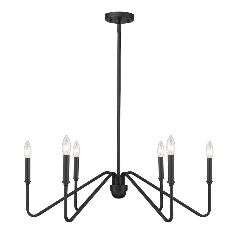 Kennedy 6-Light Chandelier in Natural Black - Image 1