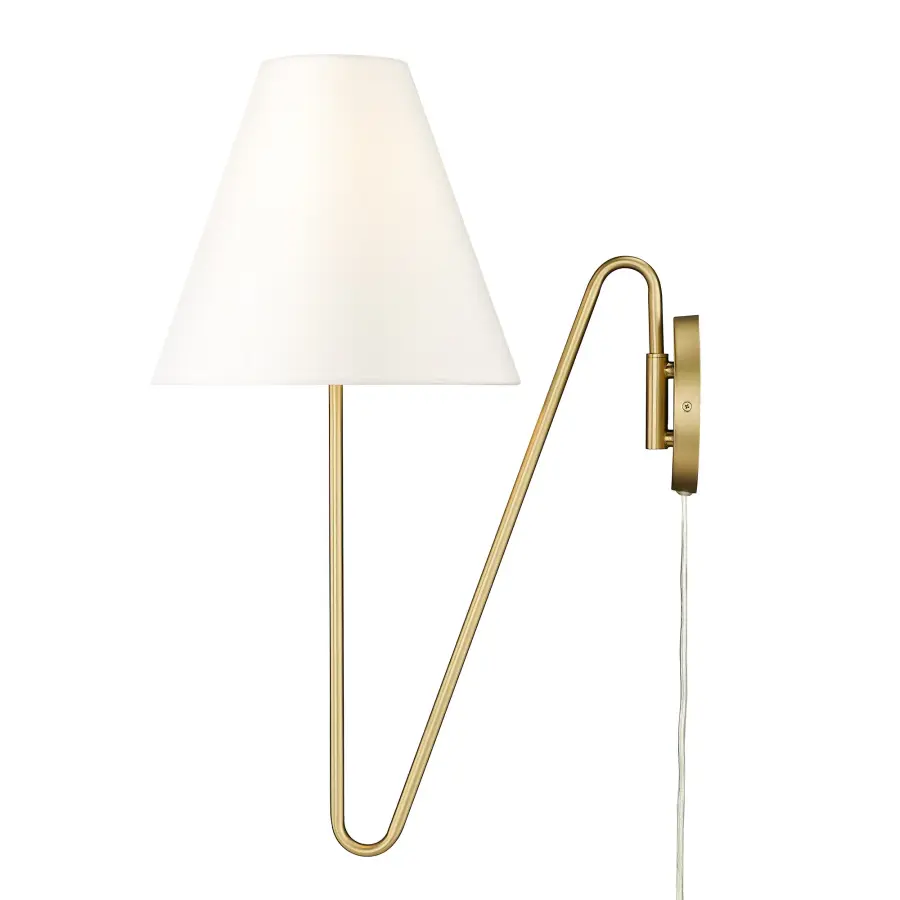 Kennedy One Light Swing Arm Wall Sconce in Brushed Champagne Brass - Image 2