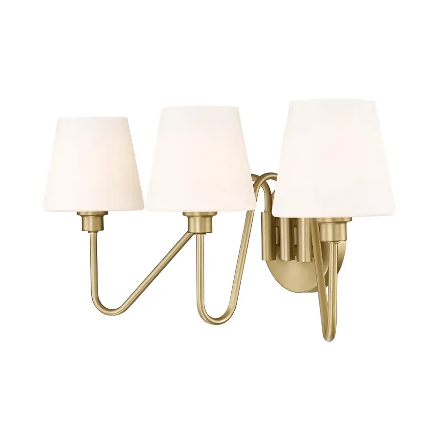 Kennedy 3-Light Vanity in Brushed Champagne Brass - Image 3