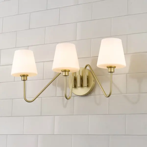 Kennedy 3-Light Vanity in Brushed Champagne Brass - Image 4
