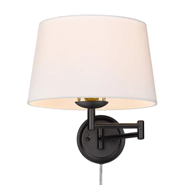 Eleanor One Light Swing Arm Wall Lamp in Matte Black - Image 4