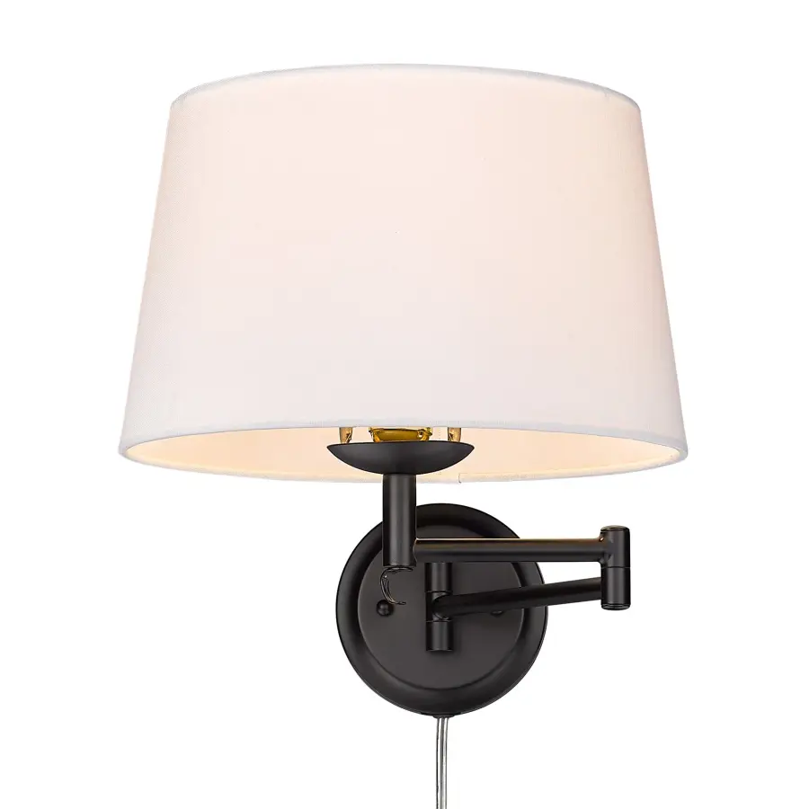 Eleanor One Light Swing Arm Wall Lamp in Matte Black - Image 4
