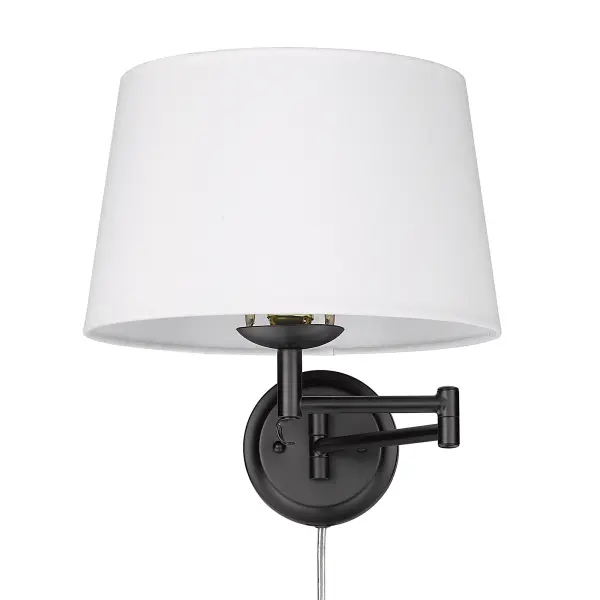 Eleanor One Light Swing Arm Wall Lamp in Matte Black - Image 5