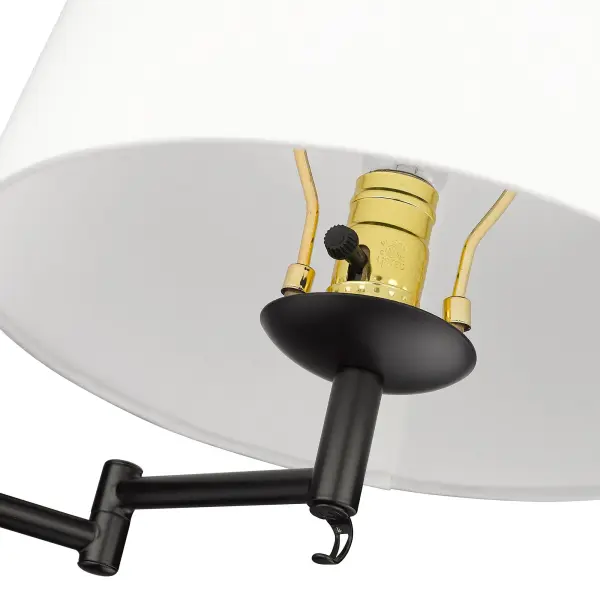 Eleanor One Light Swing Arm Wall Lamp in Matte Black - Image 6