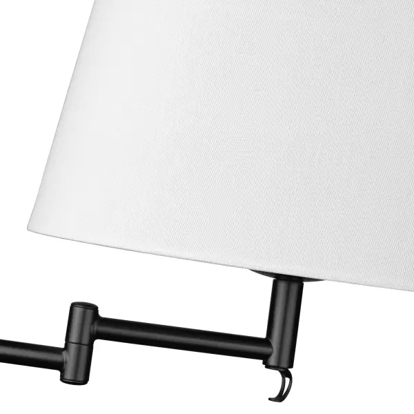 Eleanor One Light Swing Arm Wall Lamp in Matte Black - Image 7