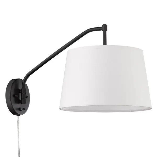 Ryleigh One Light Swing Arm Wall Lamp in Matte Black - Image 3