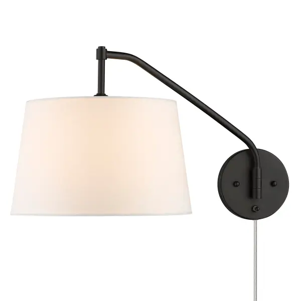 Ryleigh One Light Swing Arm Wall Lamp in Matte Black - Image 4