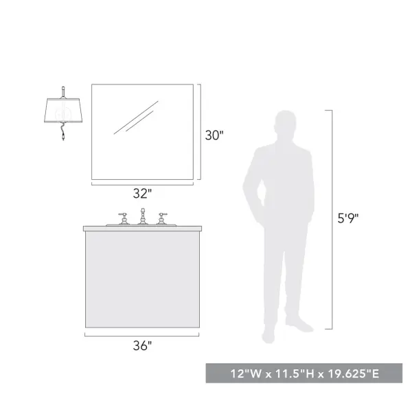 Ryleigh One Light Swing Arm Wall Lamp in Matte Black - Image 10